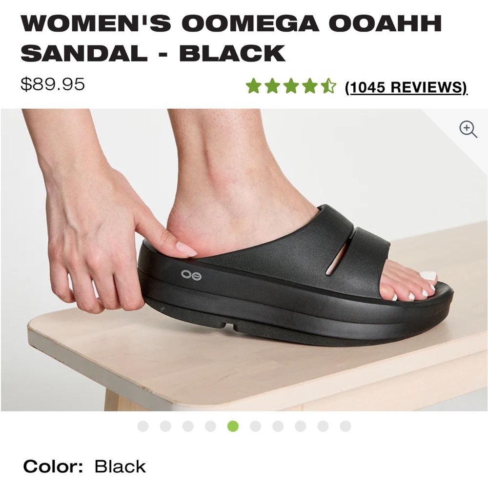COPY - OOFOS WOMEN'S OOMEGA OOAHH SANDAL BLACK SZ 6